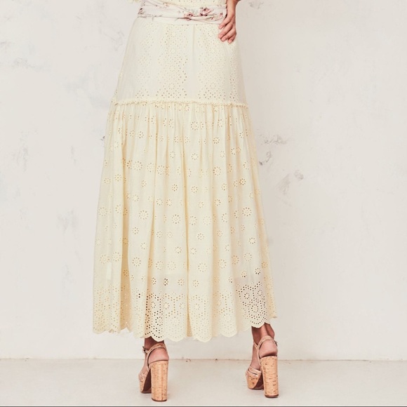 LoveShackFancy Cressida yellow eyelet dress - Picture 8 of 8